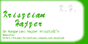 krisztian hajzer business card